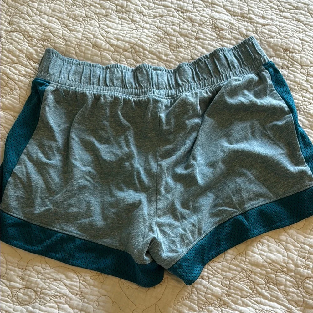 Under Armour Gray and Teal Athletic Shorts - Picture 3 of 4